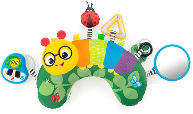 베이비아인슈타인 유아용 터미타임 애벌레 쿠션, 혼합색상, 1개