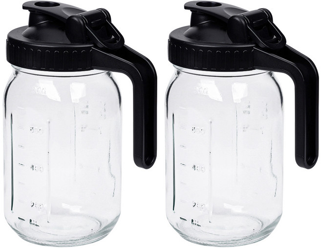 인블룸 손잡이 유리 담금주병, 800ml, 2개
