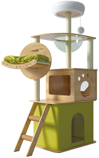 AOYI 奧藝 豪華城堡貓跳台 Y-21, 綠色, 1個