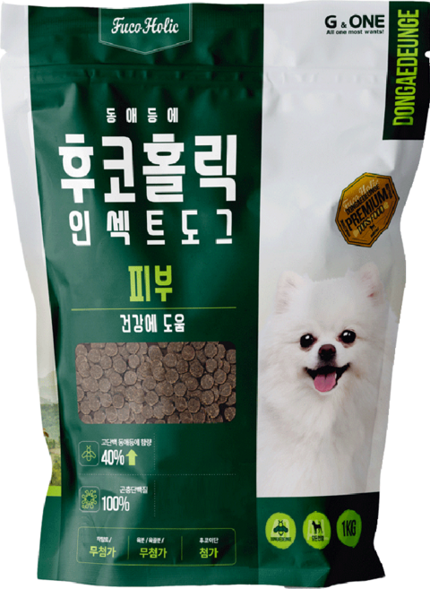 후코홀릭 인섹트 도그 프리미엄 기능성 사료, 피부/피모, 1kg, 1개