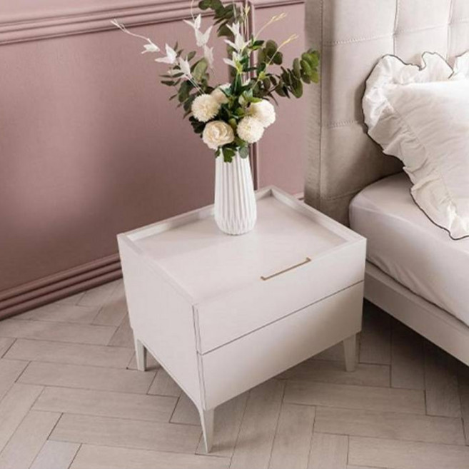 리바트 블랑쉬 협탁 방문설치, 그레이시 화이트, 1개