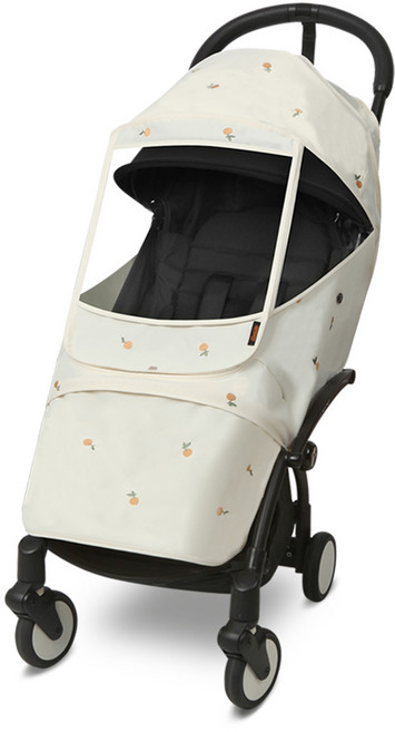 마니또 멜란지 자수 요요2 전용 방풍커버, 리틀페어 크림, 1개