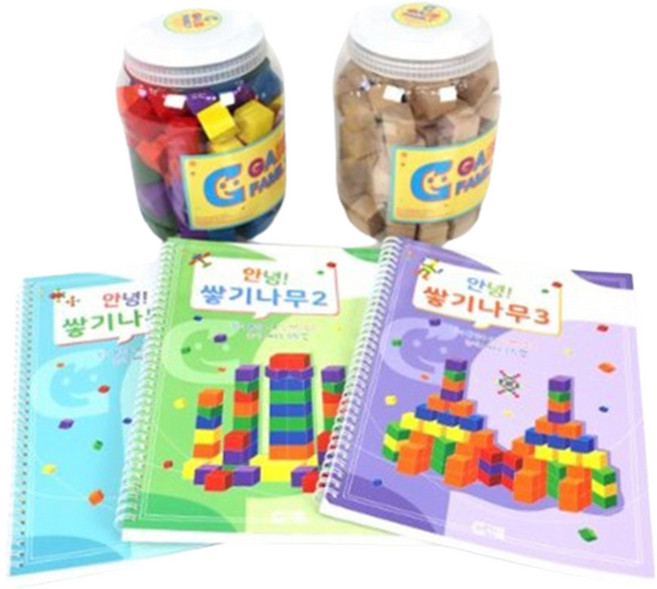 가베가족 안녕 쌓기나무 풀세트 KS3378 200p, 혼합색상, 1개