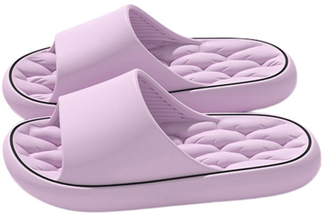 블럭마트 여성용 소프트 욕실 슬리퍼, 퍼플, 1개