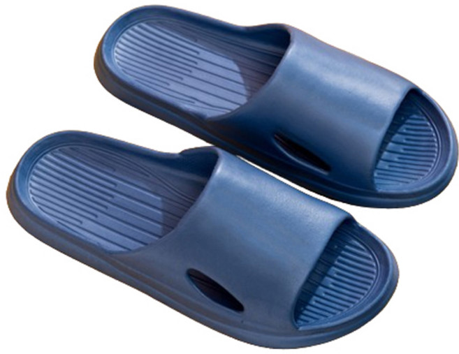 블럭마트 남성용 홈 슬리퍼 미끄럼방지 욕실화, 네이비, 1개