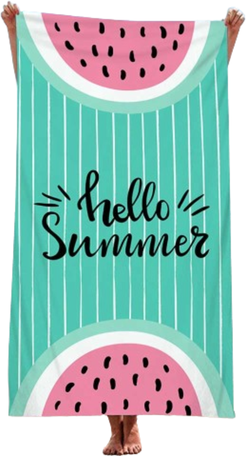 언헤브 컬러풀 비치타월 70 x 150 cm, 16수박, 1개