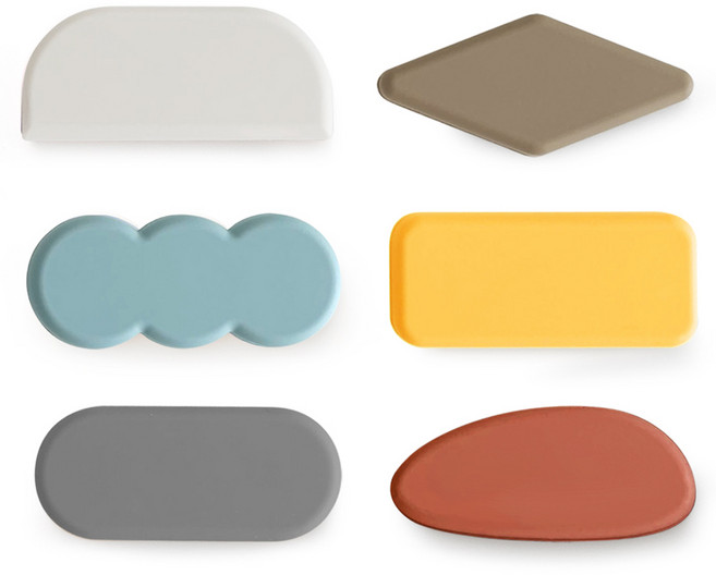 에이드엘 실리콘 수저받침 6종 세트, 썸머, 1세트