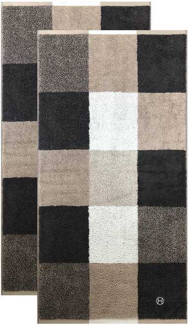 송월타월 호텔컬렉션 스퀘어50 바스타올 250g 40수 코마사, 그레이, 2개