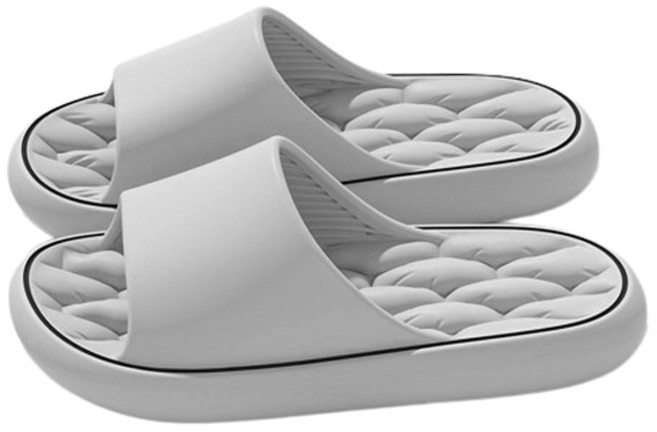 블럭마트 남성용 소프트 욕실 슬리퍼, 그레이, 1개