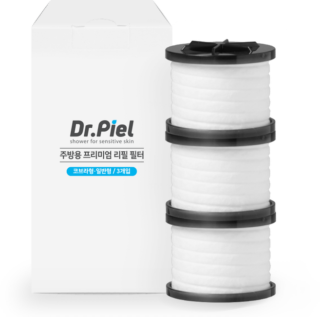 닥터피엘 프리미엄 주방용 코브라형 리필 필터 일반형 3p, 1개, 무향