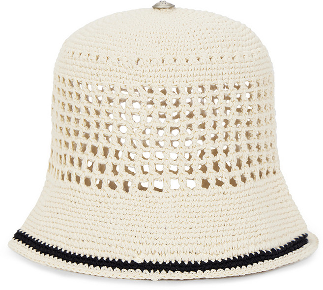 바잘 VA 탑 버튼 니트 크로쉐 버킷햇