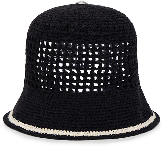바잘 VA 탑 버튼 니트 크로쉐 버킷햇
