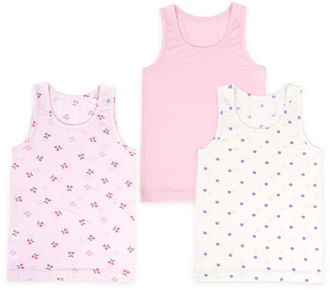 Maykids 幼童/青少年 女童 學生 可愛風 莫代爾背心 3件組