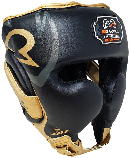 RIVAL 專業拳擊頭盔 RHG100, 黑色 + 金色