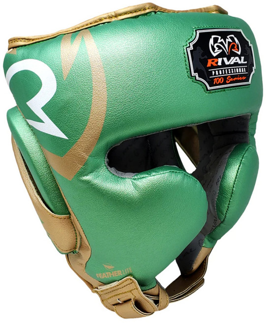 RIVAL 專業拳擊頭盔 RHG100, 綠色 + 金色