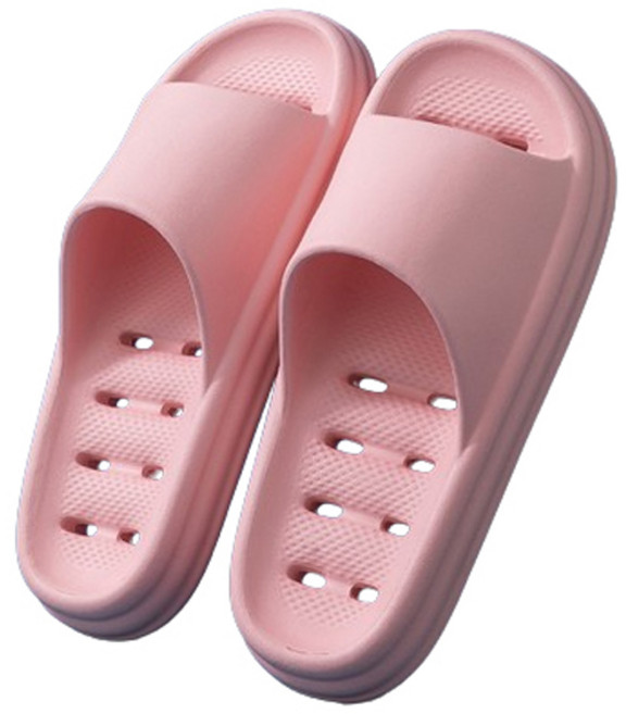 블럭마트 여성용 물빠짐 EVA 욕실화, 핑크, 1개