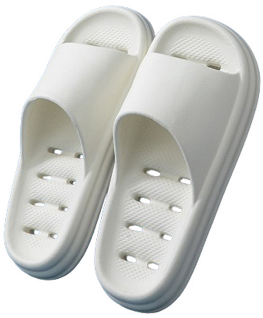 블럭마트 여성용 물빠짐 eva 욕실화, 화이트, 1개