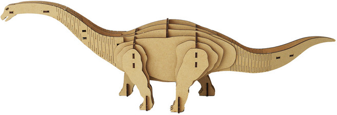 투칸 3D 나무 퍼즐, 38피스, Diplodocus, 1개