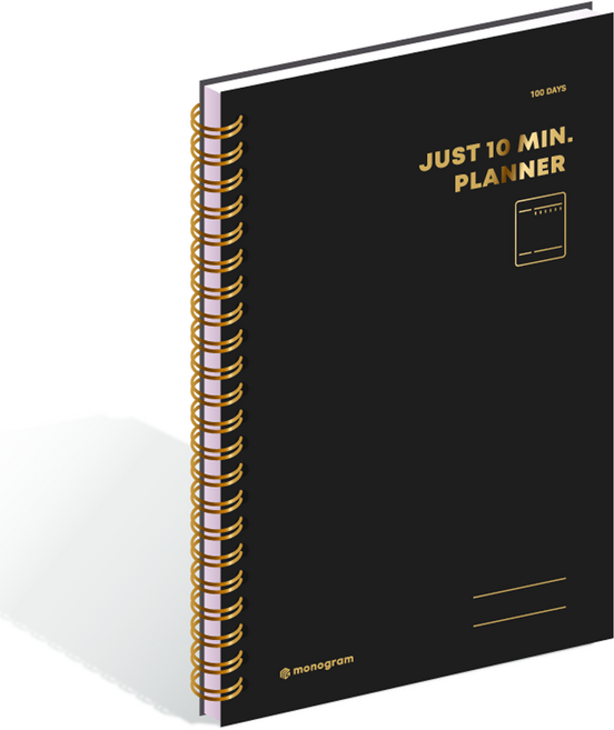 모노그램 100DAYS 텐미닛 플래너 MG-0012, PURE BLACK, 1개