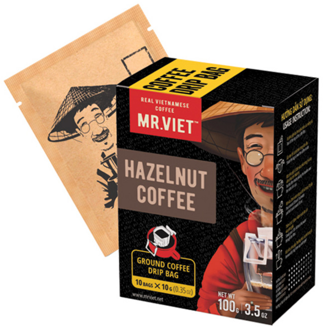 미스터비엣 헤이즐넛 분쇄원두 드립백 커피, 10g, 10개입, 1개