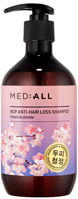 메디올 알시피 안티 헤어 로스 샴푸 피치블라썸향, 480ml, 1개