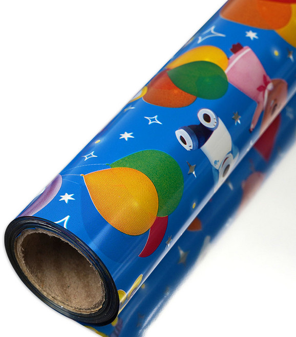 코코플러스 뽀롱뽀롱 뽀로로 롤 포장지 37.5cm, 파랑, 1개