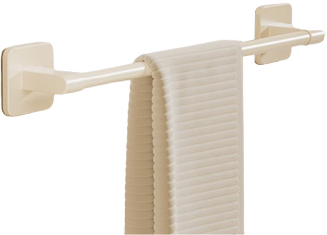 소니오 무타공 스퀘어 욕실 다용도 수건걸이, 06 크림 싱글, 1개