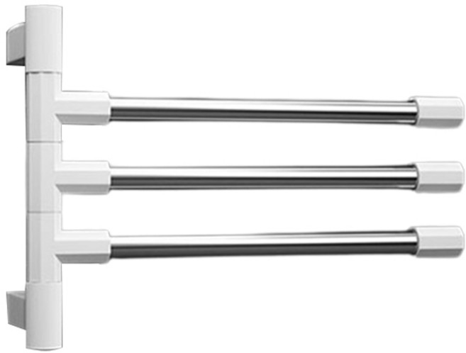 회전식 무타공 욕실 다용도 수건걸이, 3단, 1개