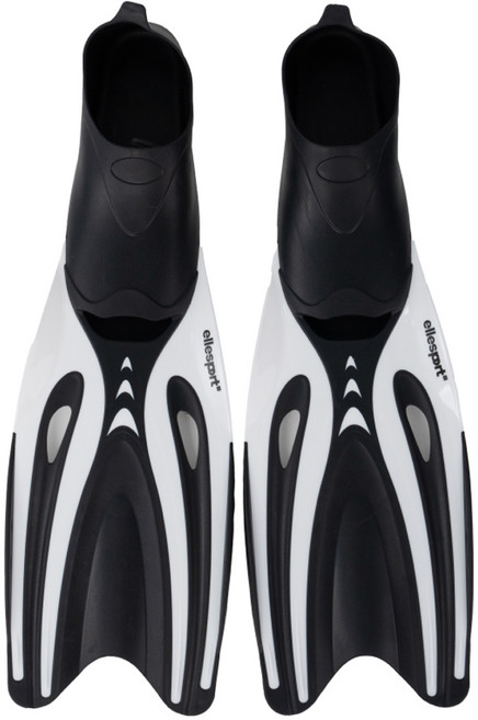 엘르 익스트림 오리발 + 메쉬 파우치 세트, 블랙 + 화이트