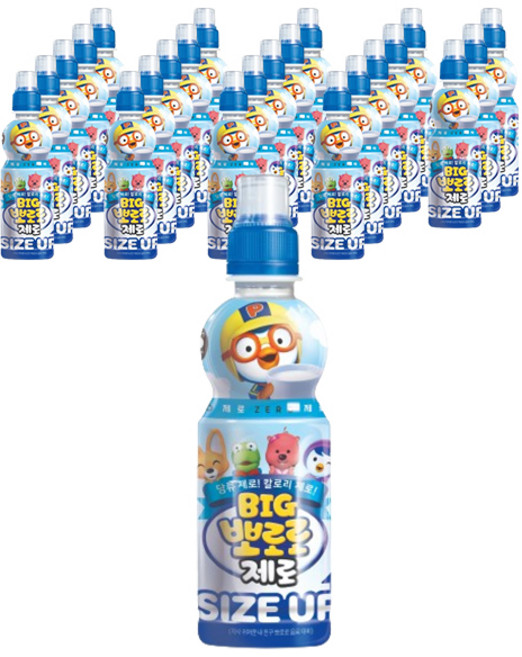 팔도 빅뽀로로 제로 밀크맛, 360ml, 24개