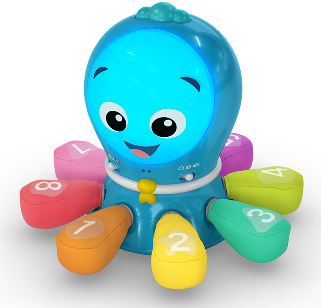 베이비아인슈타인 유아용 뮤지컬 무빙 오푸스 춤추는 문어 장난감, 혼합색상, 1개