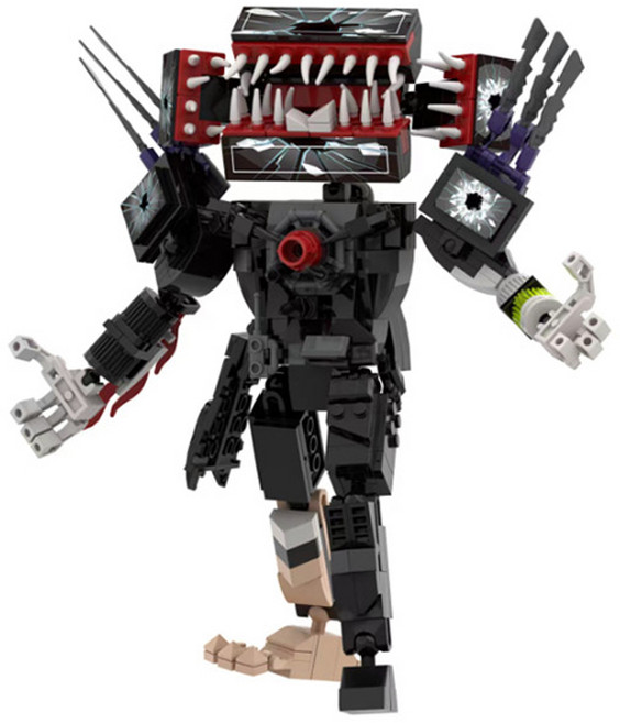 아이끌레 리얼 스키비디 토일렛 호환블록, 39이빨타이탄TV맨, 1개