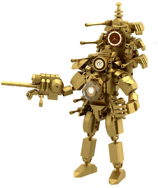 아이끌레 리얼 스키비디 토일렛 호환블록, 35타이탄클락맨버전2, 1개