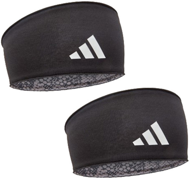 아디다스피트니스 더블사이드 헤어밴드 ADAC-16300BK, 블랙, 2개