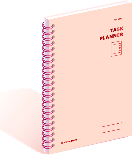 모노그램 100DAYS 태스크 플래너 MG-0025, CARNIVAL PINK, 1개