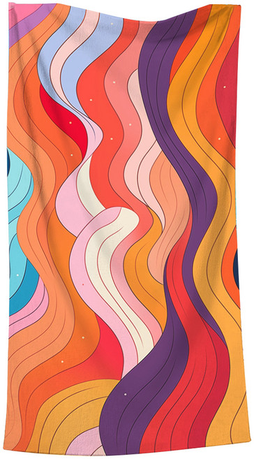 언헤브 수영 비치타월 70 x 140 cm, 13 웨이브, 1개