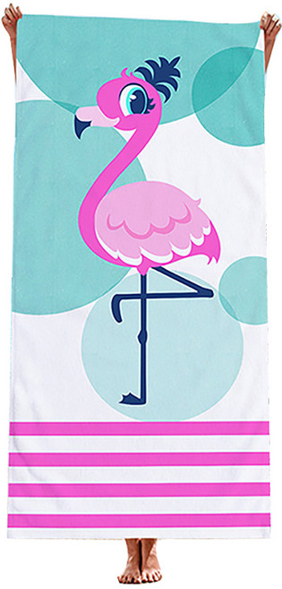 언헤브 다채로운 비치타월 70 x 150 cm, 02플라밍고, 1개