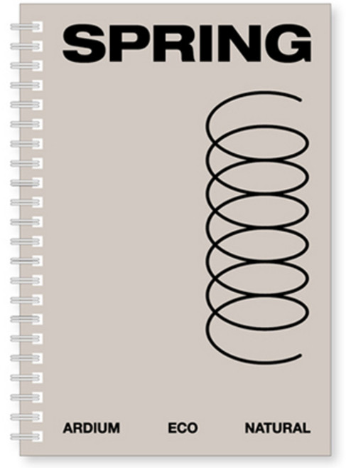 아르디움 네츄럴 스프링 노트, 그레이, 1개