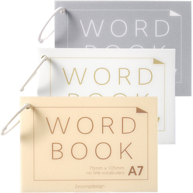 투영디자인 무선 A7링 단어장 60매, 랜덤 발송, 3개