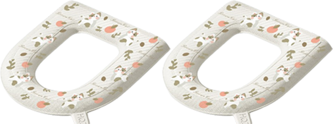 다정다감 EVA 방수 변기 커버 시트 2p, 야옹이, 2개