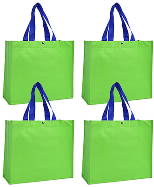 에스앤큐 분리수거 다용도 타포린백 대형, 그린, 4개