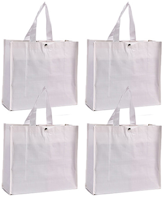 에스앤큐 분리수거 다용도 타포린백 대형 42 x 40 x 25 cm, 화이트, 4개