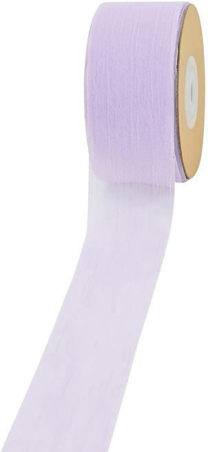 길그리 솜사탕 쉬폰 주름 선물 포장 리본 3.8cm, 12 라이트퍼플, 1개, 22m