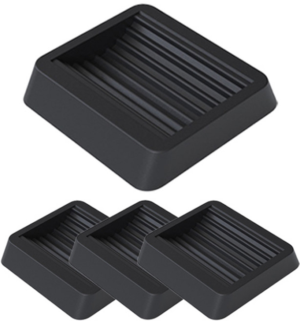 에스앤큐 의자 바퀴 고정 논슬립 패드, 블랙, 4개