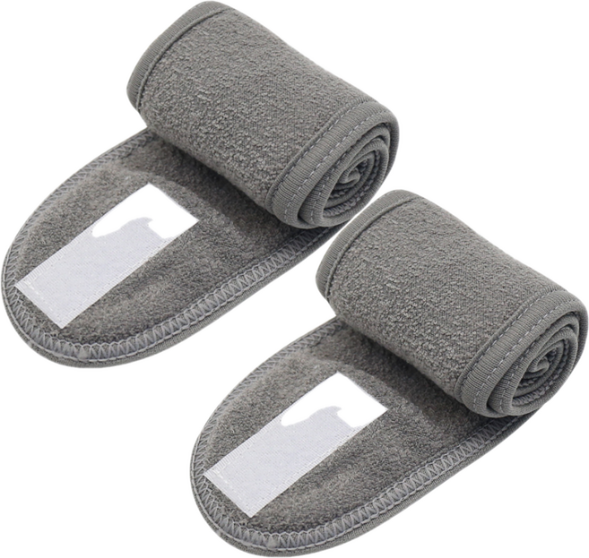 다정다감 찍찍이 세안 헤어밴드 61 x 8.5 cm, 그레이, 2개