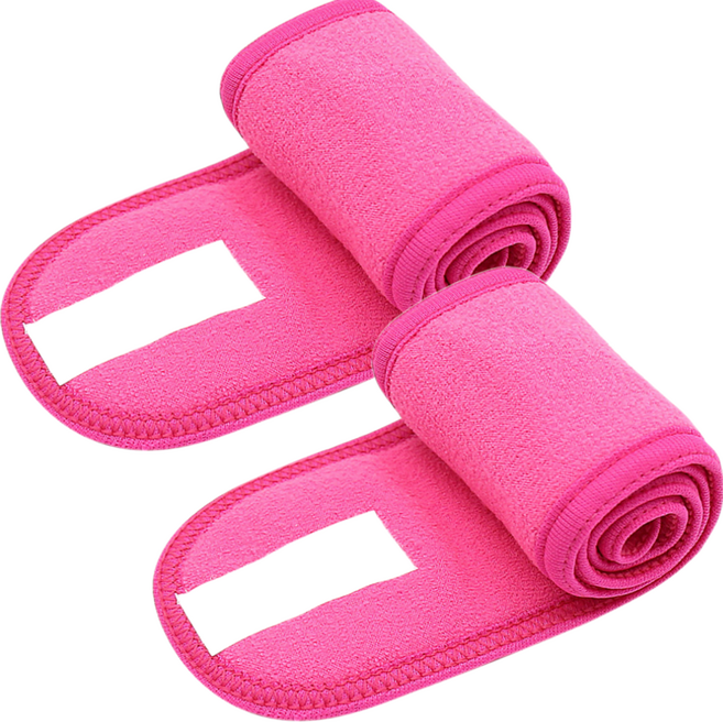 다정다감 찍찍이 세안 헤어밴드 61 x 8.5 cm, 핫핑크, 2개