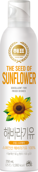 해표 사조대림 해바라기유 스프레이, 1개, 250ml