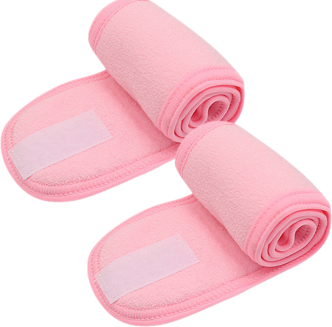 다정다감 찍찍이 세안 헤어밴드 61 x 8.5 cm, 핑크, 2개