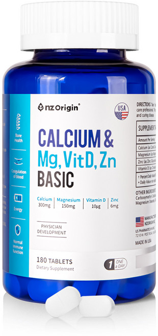 엔젯오리진 칼슘 앤 마그네슘 비타민D 아연 베이직 234.9g, 180정, 1개