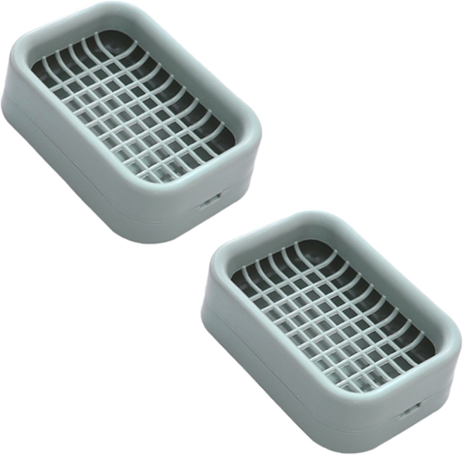 하이엉클 심플 파스텔 물빠짐 비누받침대, 블루, 2개